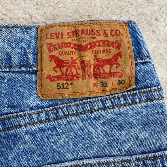 Levi's Men's 512 Slim Fit Tapered Acid Patterned Wash Jeans 31x30 - Picture 4 of 6